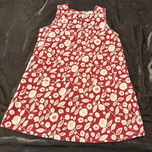 Vintage Y2K Baby Gap Floral Corduroy Sleeveless Square Neck Dress Back Buttons 4